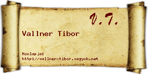 Vallner Tibor névjegykártya